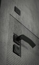 Входная дверь ИНФИНИТИ 02 - Сандал белый, стекло черное — изображение 2