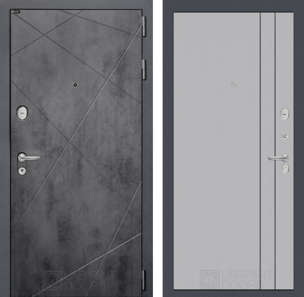 labirint-loft-10-seriyreliefsoft Входная дверь ЛОФТ 10 – Серый рельеф софт — изображение 1
