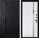 Входная дверь PIANO 31 - Белый софт, зеркальная вставка с тонировкой