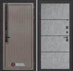 Входная дверь Лаб 1 Про 25 – Бетон светлый, черный молдинг