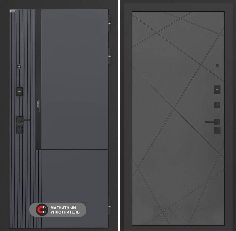 lab-2-pro-24-graphit Входная дверь Лаб 2 Про 24 – Графит софт — изображение 1