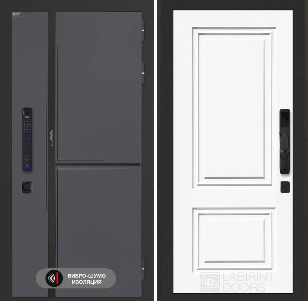 Lab_3_smart-26-ral9003 Входная дверь Лаб 3 Смарт 26 – Эмаль RAL 9003 — изображение 1