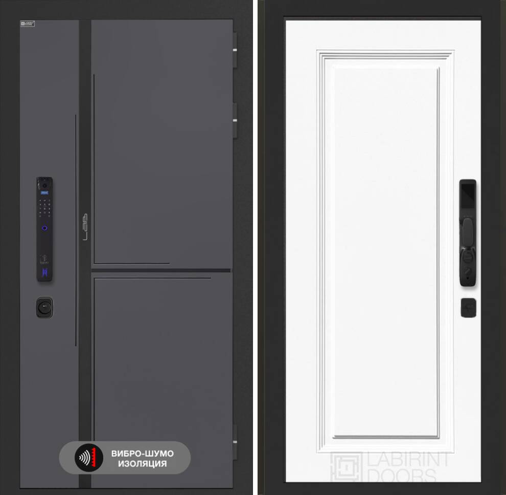 Lab_3_smart-27-ral9003 Входная дверь Лаб 3 Смарт 27 – Эмаль RAL 9003 — изображение 1