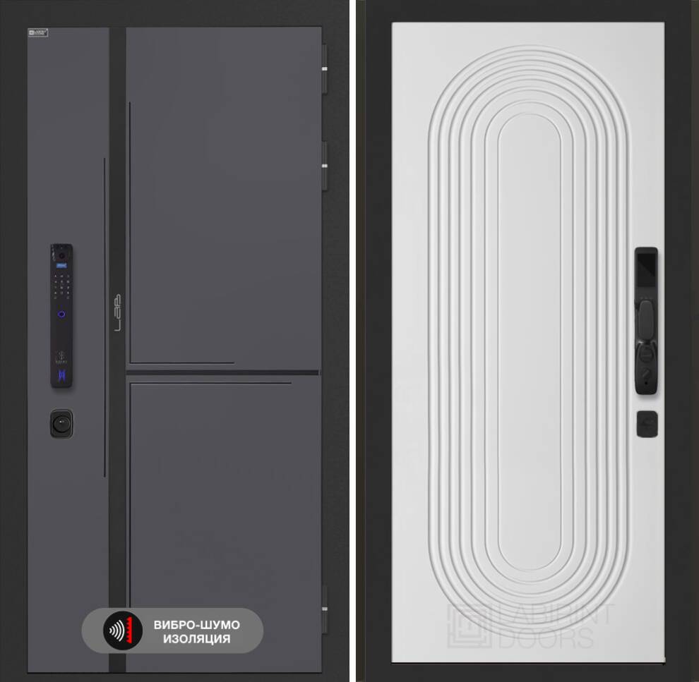 Lab_3_smart-33-beliy-soft Входная дверь Лаб 3 Смарт 33 – Белый софт — изображение 1