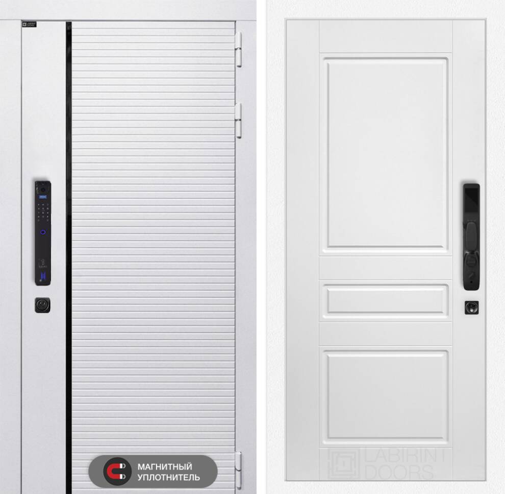 labirint-royal-smart-03-white Входная дверь Роял Смарт 03 – Белый софт — изображение 1